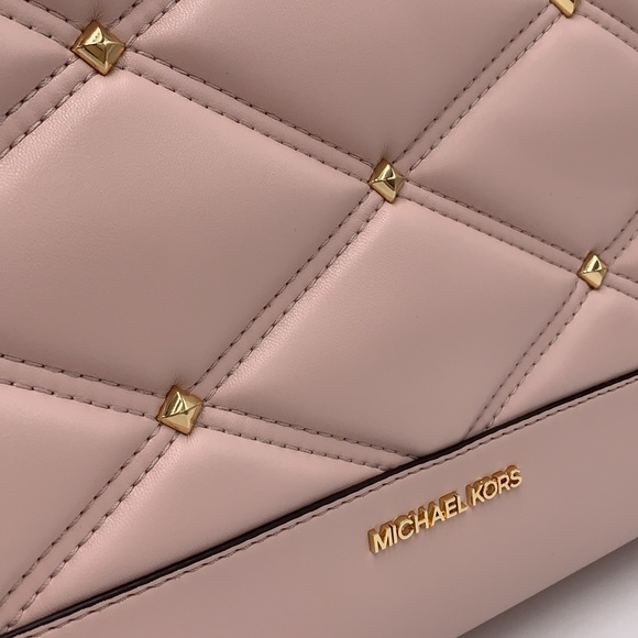 MICHAEL KORS SERENA LARGE EAST WEST CHAIN SHOULDER TOTE POWDER BLUSH COLOR - Picture 13 of 16